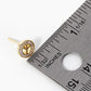 18k Gold Dipped CZ Pave Peace Sign Stud Earrings