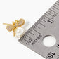 18k Gold Dipped CZ Pave Pearl Bumblebee Stud Earrings