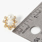 18k Gold Dipped CZ Pave Pearl Wreath Stud Earrings