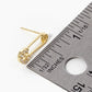 18k Gold Dipped CZ Pave Safety Pin Stud Earrings