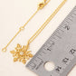 18k Gold Dipped CZ Pave Snowflake Pendant Necklace