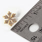 18k Gold Dipped CZ Pave Snowflake Stud Earrings