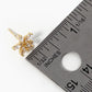 18k Gold Dipped CZ Pave Star Stud Earrings