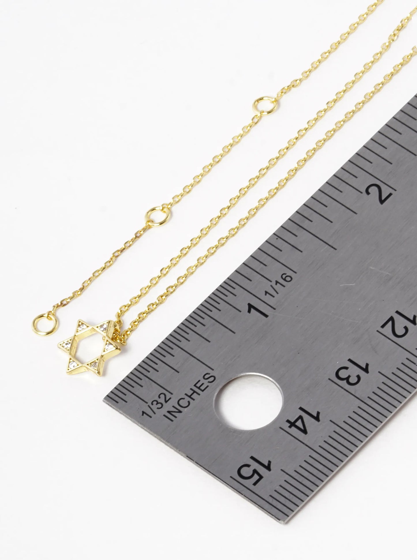 18k Gold Dipped CZ Pave Star Of David Pendant Necklace