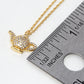 18k Gold Dipped CZ Pave Teapot Pendant Necklace