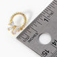 18k Gold Dipped CZ Pave Wreath Stud Earrings