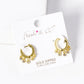 18k Gold Dipped CZ Stone Drop 12mm Huggie Hoop Earrings