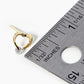 18k Gold Dipped CZ Stone Delicate Heart Post Stud Earrings