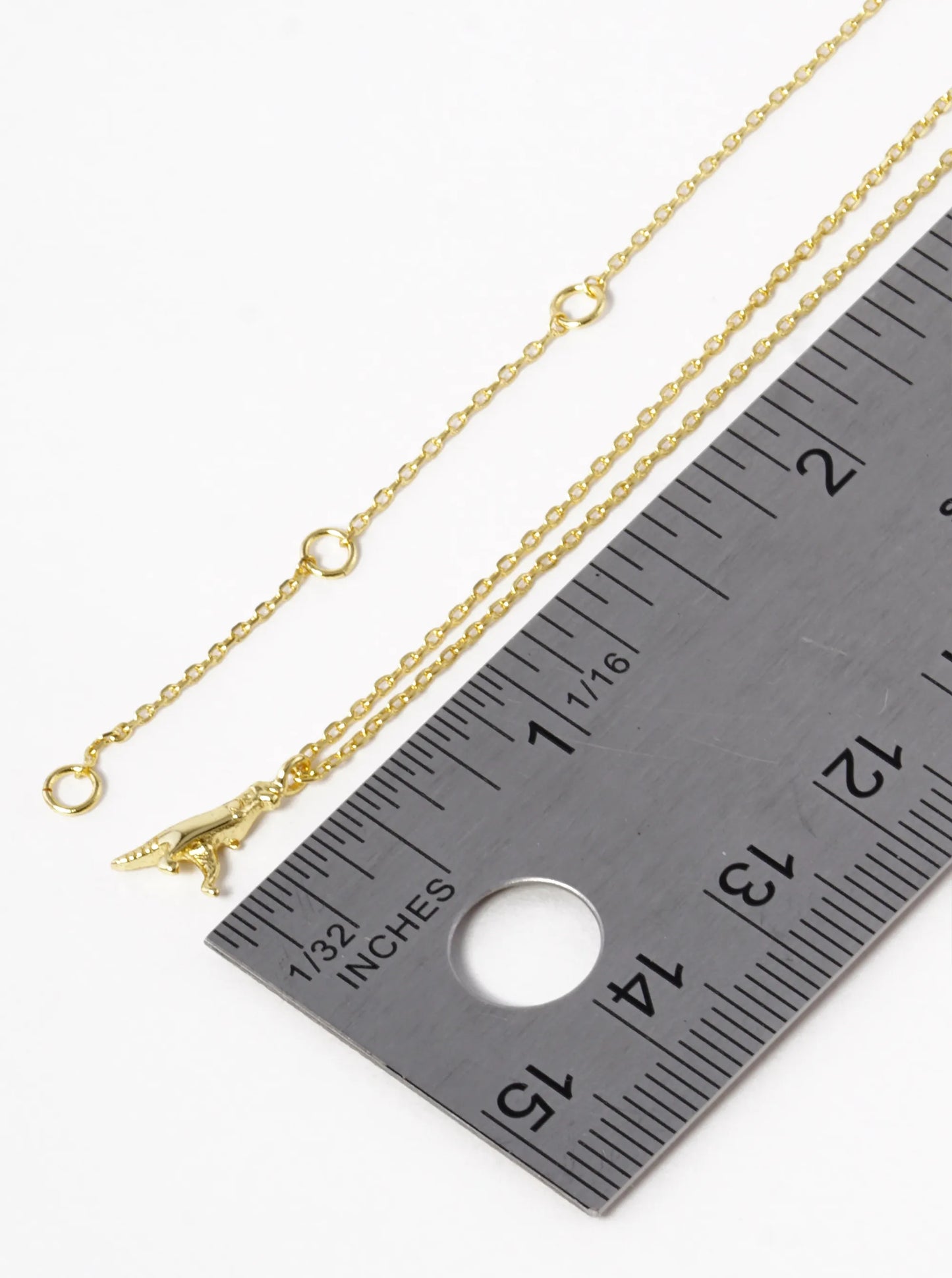 18k Gold Dipped Dainty Dinosaur Pendant Necklace