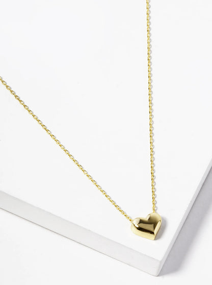 18k Gold Dipped Dainty Heart Pendant Necklace