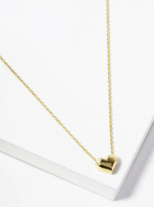 18k Gold Dipped Dainty Heart Pendant Necklace