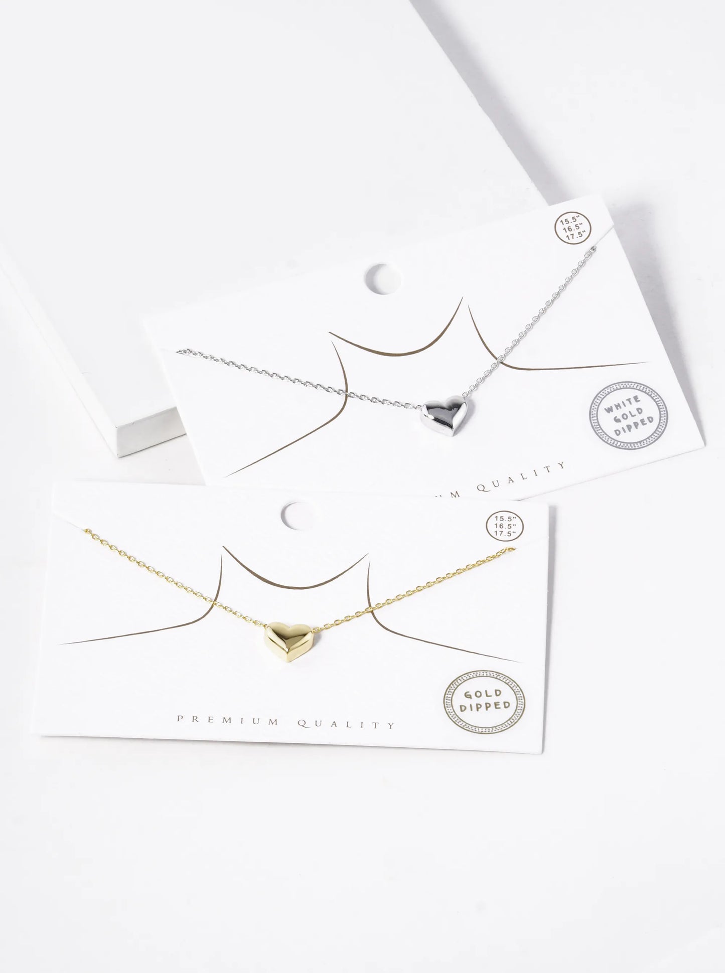 18k Gold Dipped Dainty Heart Pendant Necklace