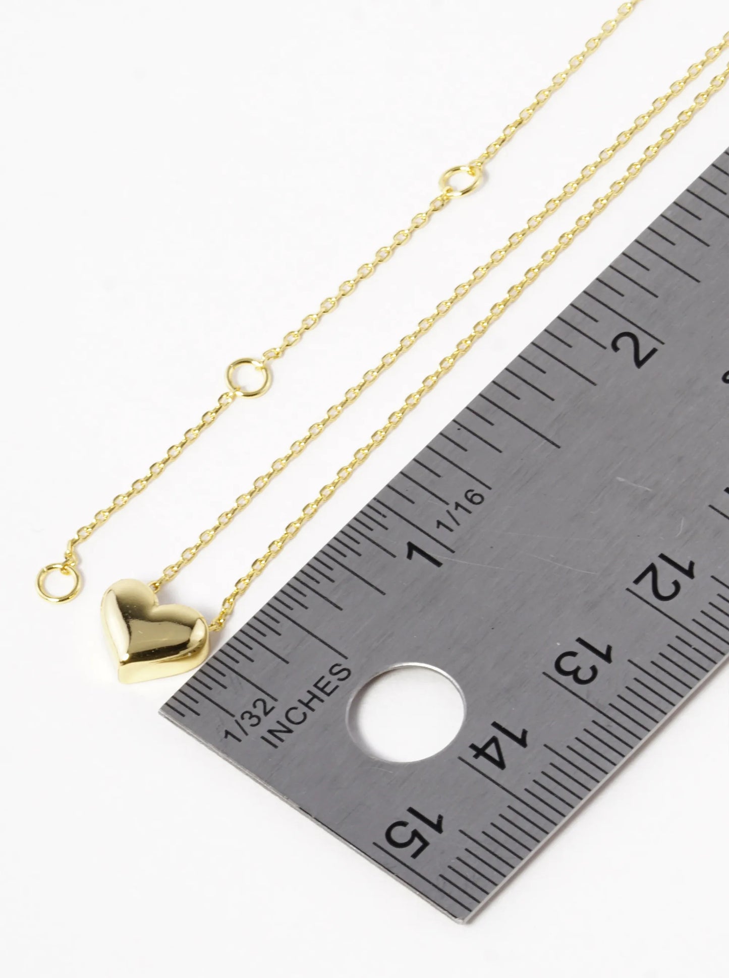 18k Gold Dipped Dainty Heart Pendant Necklace