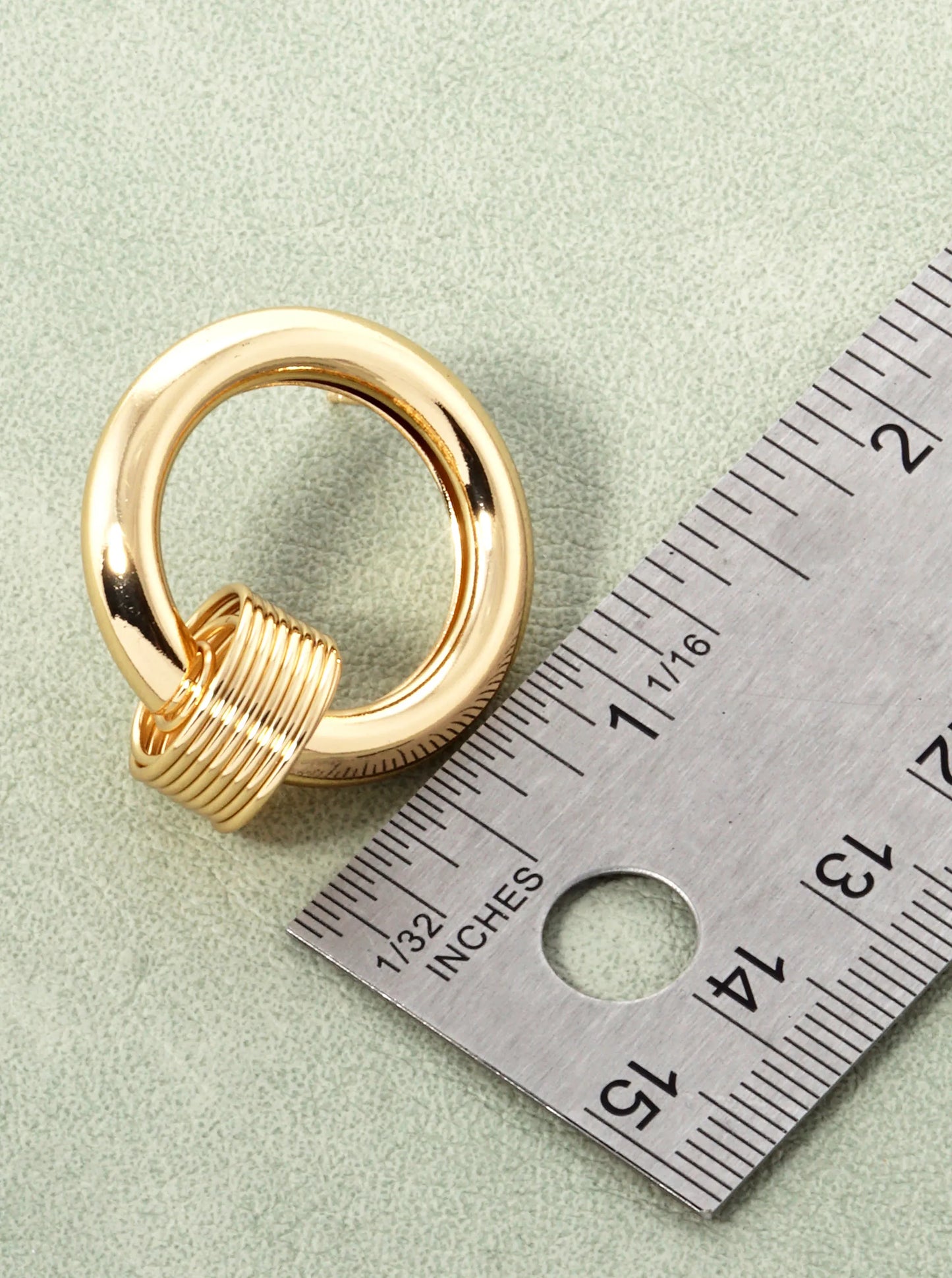 18k Gold Dipped Door Knocker Post Earrings