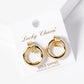 18k Gold Dipped Door Knocker Stud Earrings