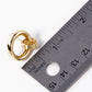 18k Gold Dipped Door Knocker Stud Earrings