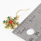 18k Gold Dipped Enamel Filled Snowflake Dangle Earrings