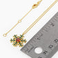 18k Gold Dipped Enamel Filled Snowflake Pendant Necklace