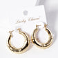 18k Gold Dipped Hollow 30mm Bold Latch Back Hoop Earrings