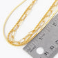 18k Gold Dipped Multi Chain Layered Necklace