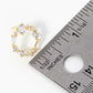 18k Gold Dipped Multi Shape CZ Pave Circle Stud  Earrings