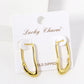 18k Gold Dipped Organic Shape 28mm Hoop Earrings