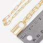 18k Gold Dipped Padlock Pendant Chain Necklace