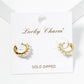 18k Gold Dipped Pearl Beaded 10mm Dainty Huggie Hoop Earrings