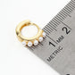 18k Gold Dipped Pearl Beaded 10mm Dainty Huggie Hoop Earrings