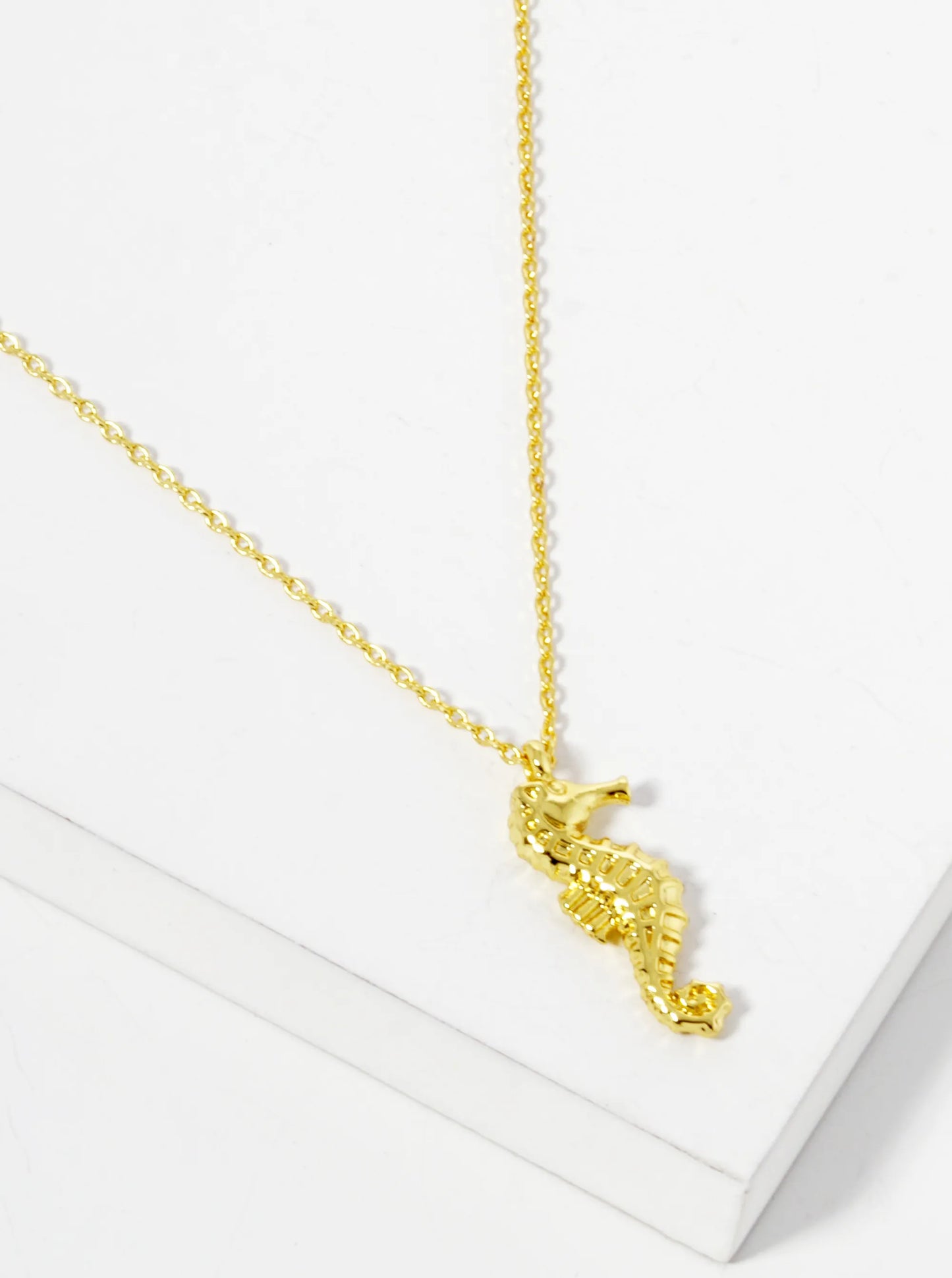18k Gold Dipped Seahorse Pendant Necklace