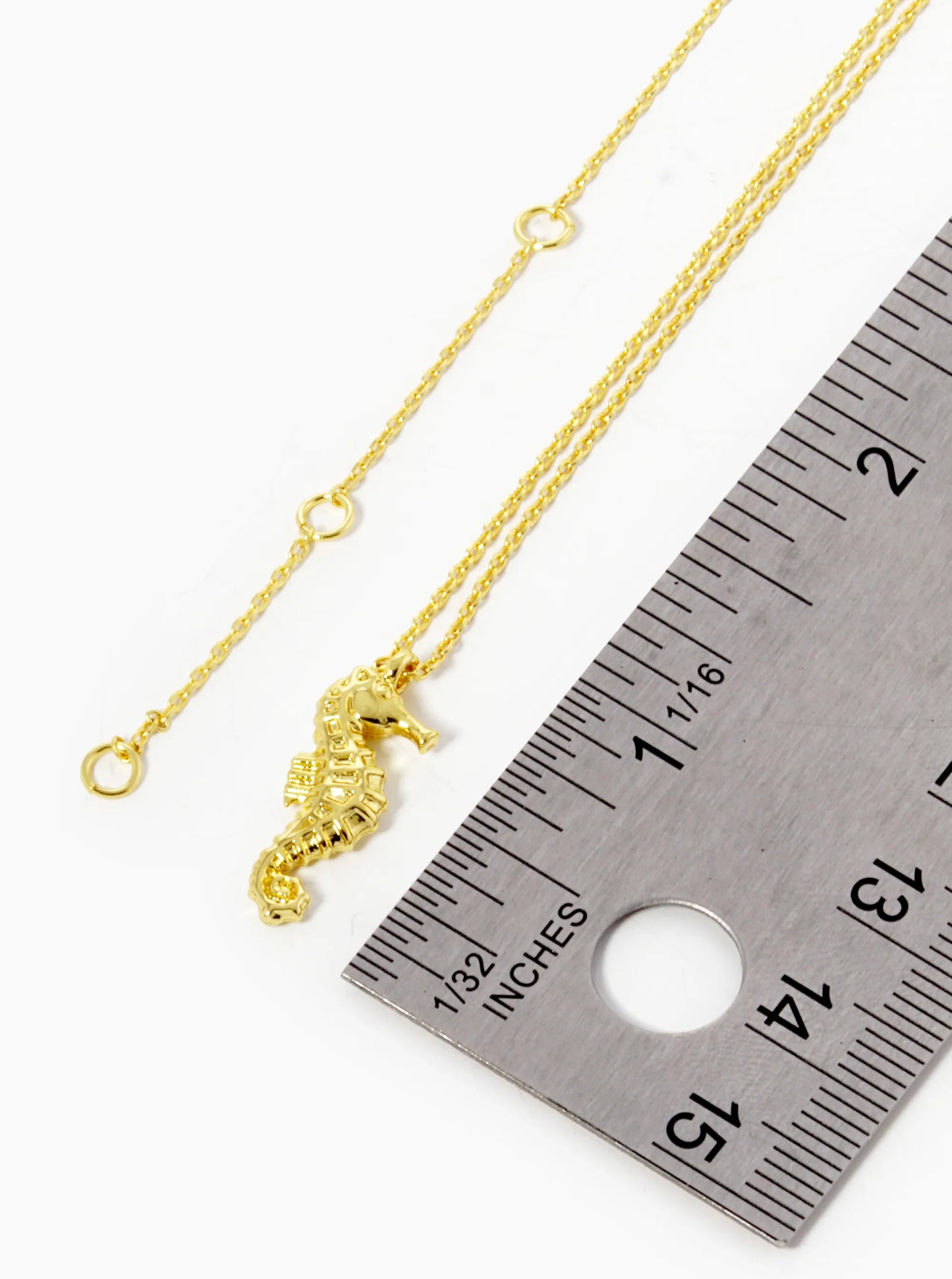 18k Gold Dipped Seahorse Pendant Necklace