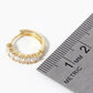 18k Gold Dipped Square CZ Pave 12mm Huggie Hoop Earrings