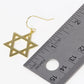18k Gold Dipped Star Of David Dangle Drop Earrings