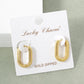 18k Gold Dipped Textured 20mm Oval Hoop Earrings