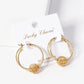 18k Gold Dipped Textured Double Hoop Earrings