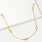 18k Gold Dipped Three Dainty Quatrefoil Chain Bracelet