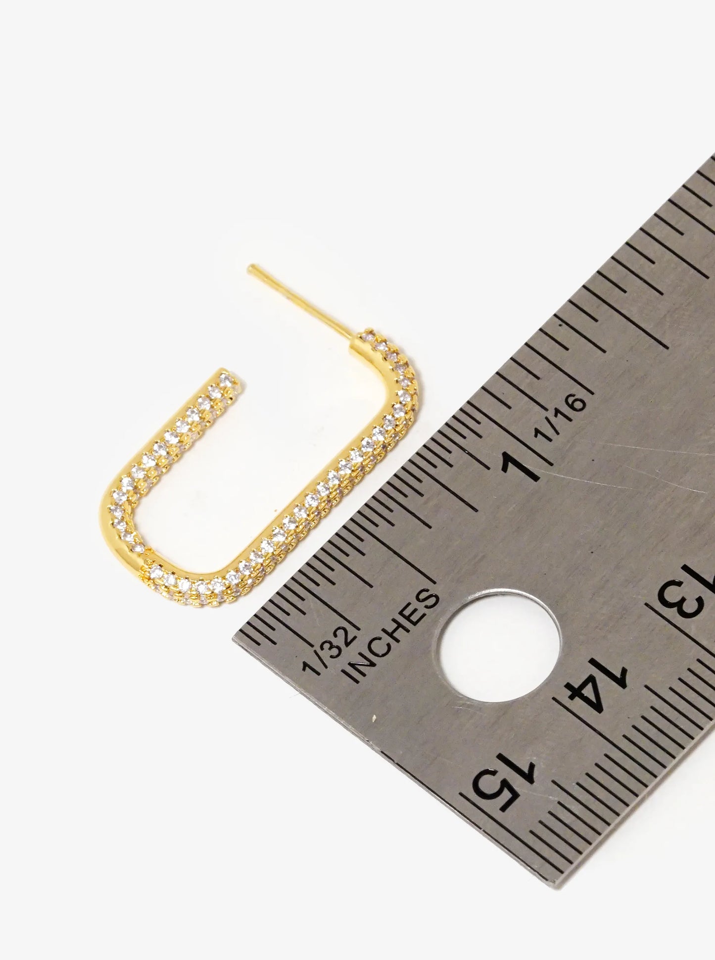 18k Gold Dipped Tiny CZ Pave Delicate Open Hoop Earrings