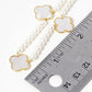 18k Gold Dipped 12mm Mother Of Pearl Quatrefoil Pendant Necklace