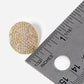 18k Gold Dipped 15mm CZ Pave Round Statement Post Stud Earrings