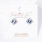 18k Gold Dipped 4-prong Round CZ Post Stud Earrings