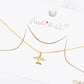 18k Gold Dipped CZ Airplane Pendant Delicate Necklace