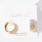 18k Gold Dipped CZ Pave 15mm Huggie Hoop Earrings