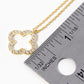 18k Gold Dipped CZ Pave 15mm Quatrefoil Pendant Necklace