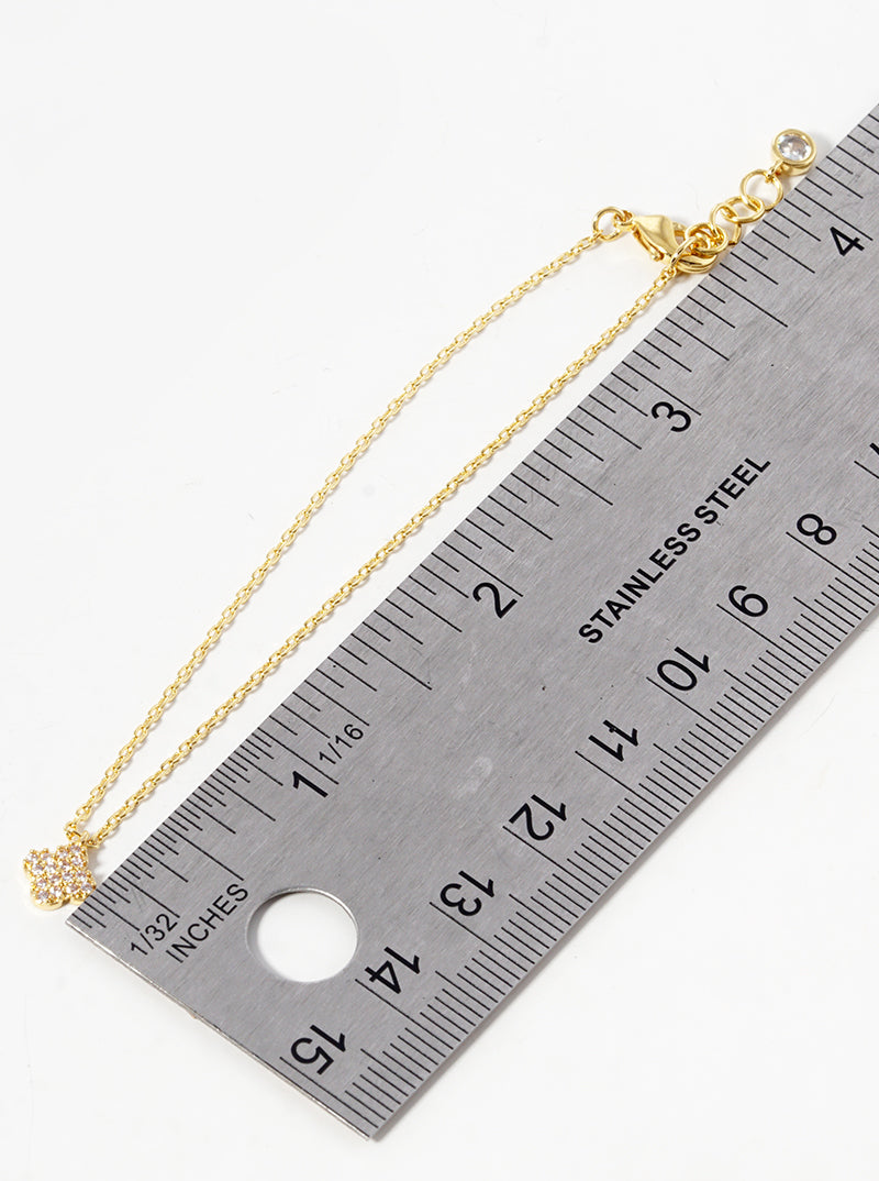 18k Gold Dipped CZ Pave 6mm Quatrefoil Bracelet