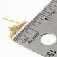 18k Gold Dipped CZ Pave Eiffel Tower Post Stud Earrings