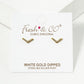 18k Gold Dipped CZ Pave Chevron Post Stud Earrings