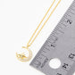 18k Gold Dipped CZ Pave Crescent Moon Pendant Necklace
