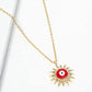 18k Gold Dipped CZ Pave Evil Eye Pendant Necklace