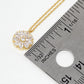 18k Gold Dipped CZ Pave Flower Pendant Dainty Necklace