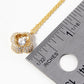 18k Gold Dipped CZ Pave Quatrefoil Pendant Necklace